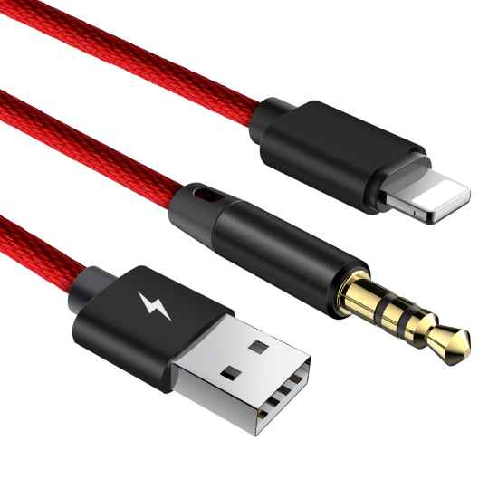 Кабель Baseus L34 Lightning to 3.5mm & USB Charging Audio Cable