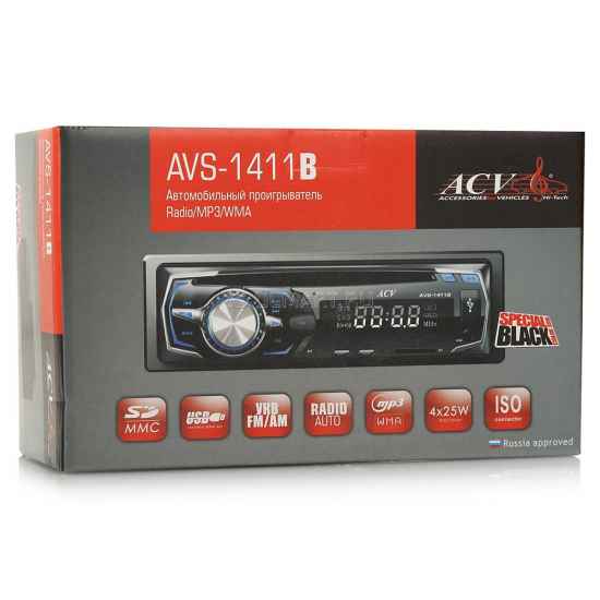 Автомагнитола 1DIN ACV AVS-1411B